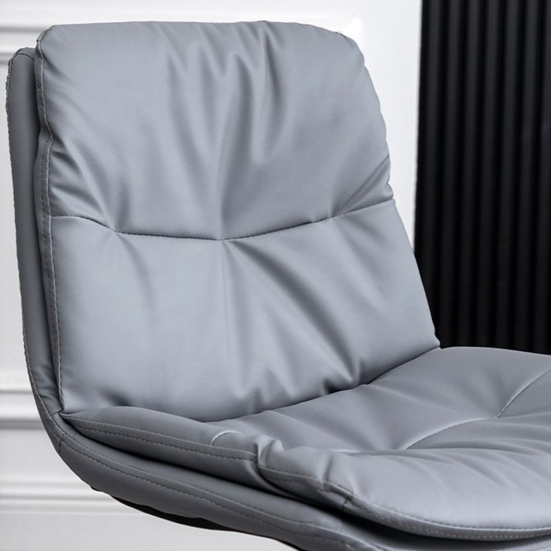 Contemporary Leather Swivel Barstool Indoor Bar Stool with Low Back