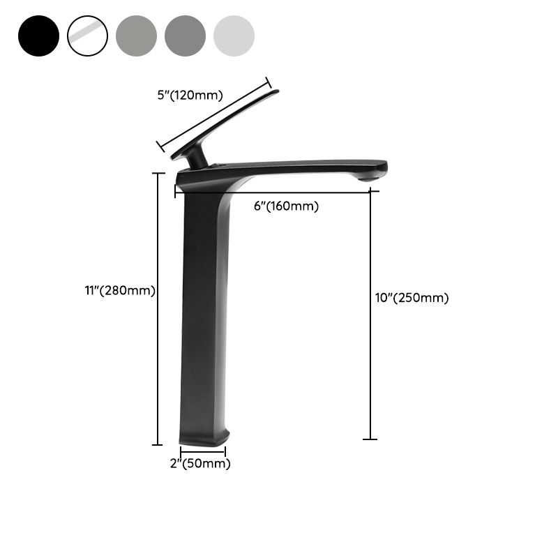 Full Brass 1 Handle Vessel Sink Bathroom Faucet Hot and Cold Water Faucet with Drain