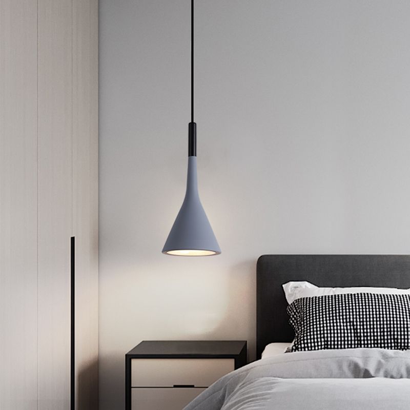 Cone Shape Glass Hanging Light Modern Style 1 Light Hanging Light Fixture