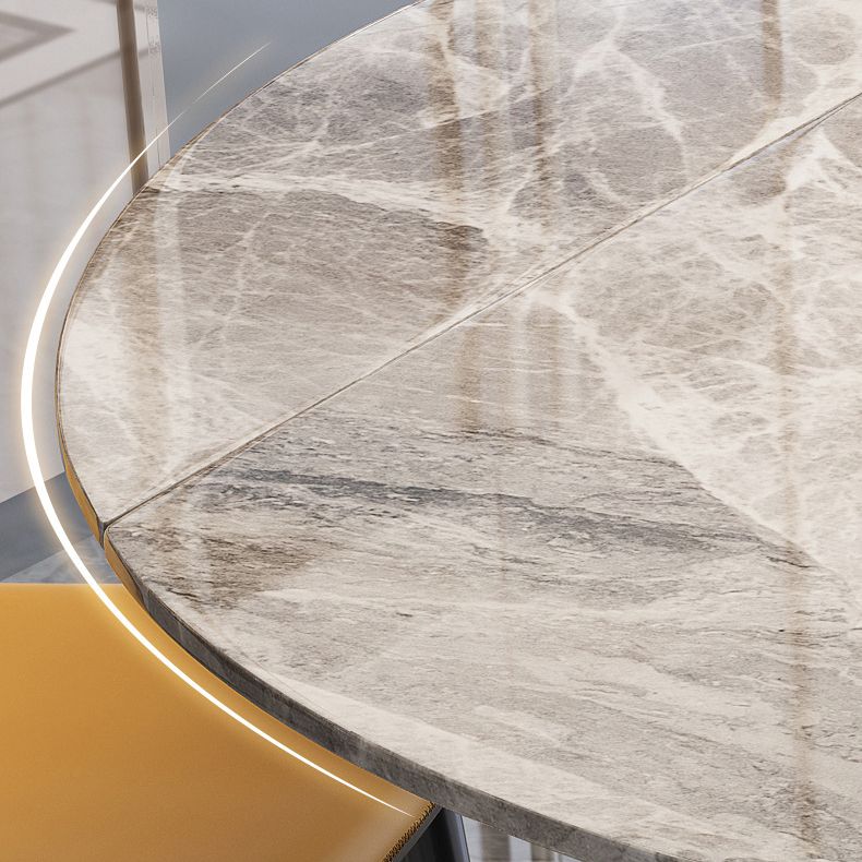 Contemporary Sintered Stone Table Round Table Set 1/5/7 Pieces Dining Set