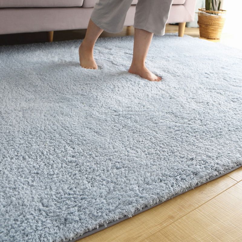 Alfombra sencilla para sala de estar, alfombra interior de color sólido multicolor, mezcla de algodón, respaldo antideslizante, alfombra que admite mascotas