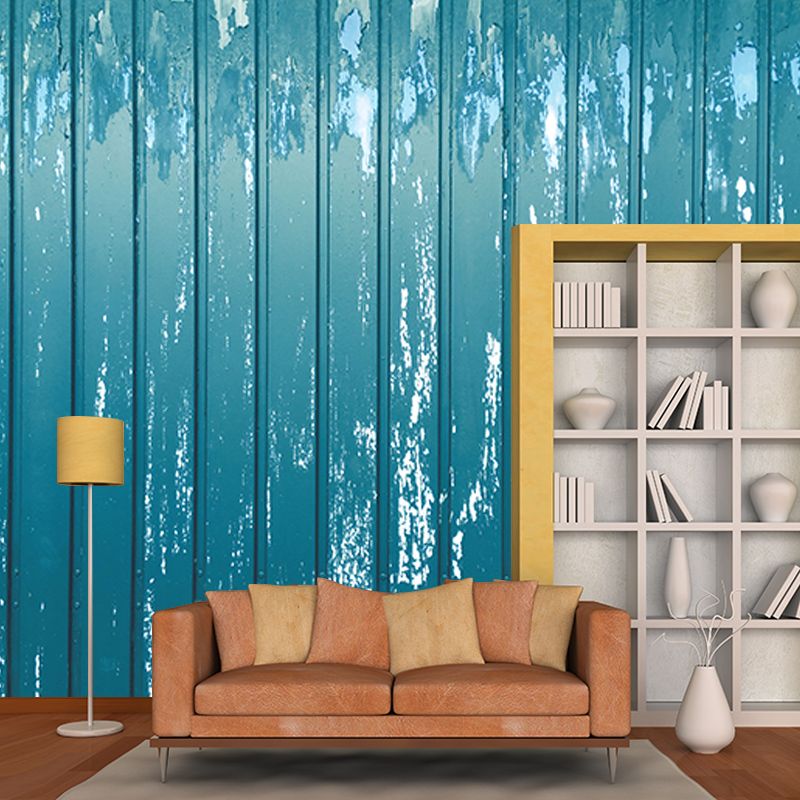 Wood Grain Stain-Resistant Mural for Living Room, Personalized Size Available