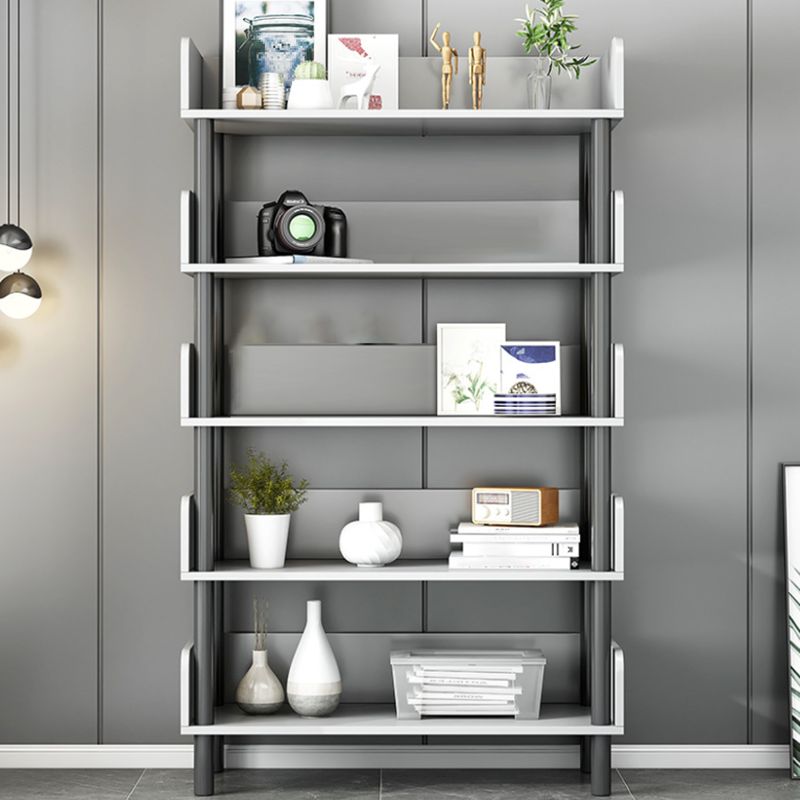 Contemporary Standard Bookshelf Engineered Wood Bookcase with Shelves