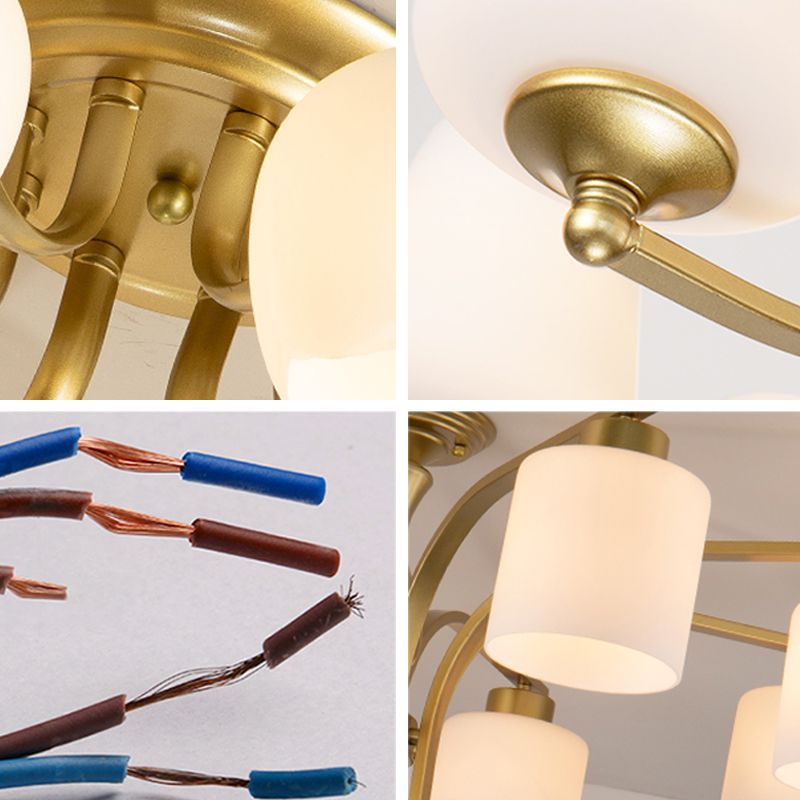 Contemporary Flush Light Fixture Glass Flush Mount Lights for Living Room