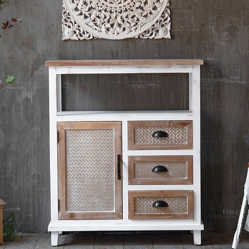 Contemporary 13.8" Wide Wooden Chest, Rectangle Accent Cabinet with Drawer