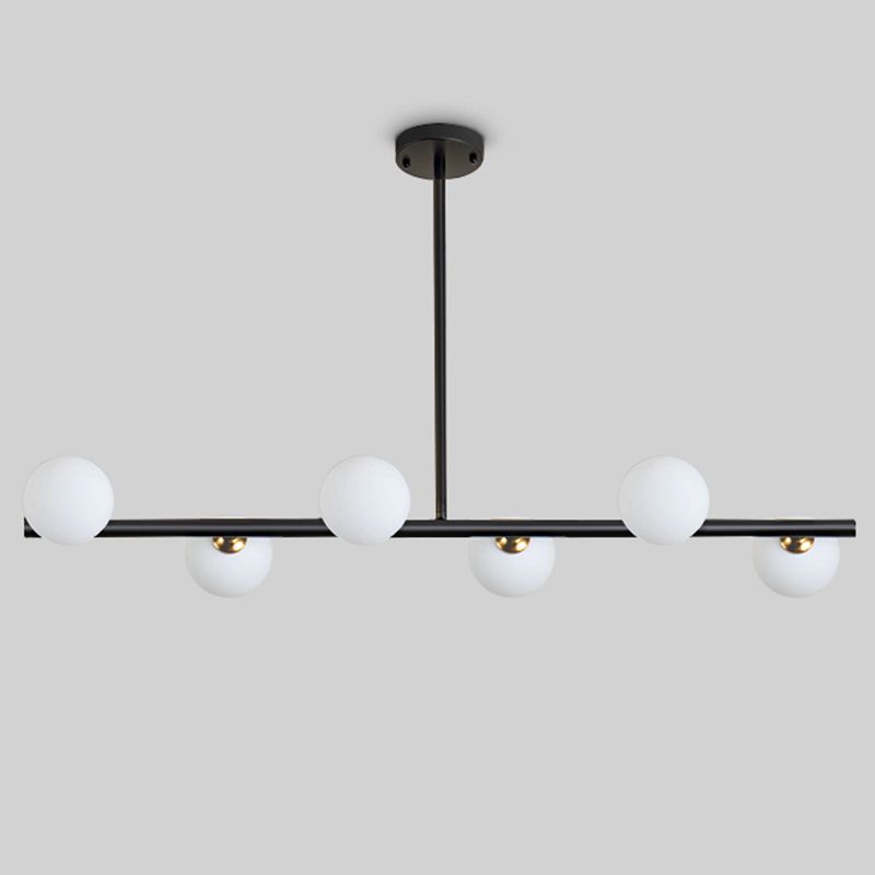 Spherical Glass Over Island Lighting Contemporary Style Pendant Lighting Fixture