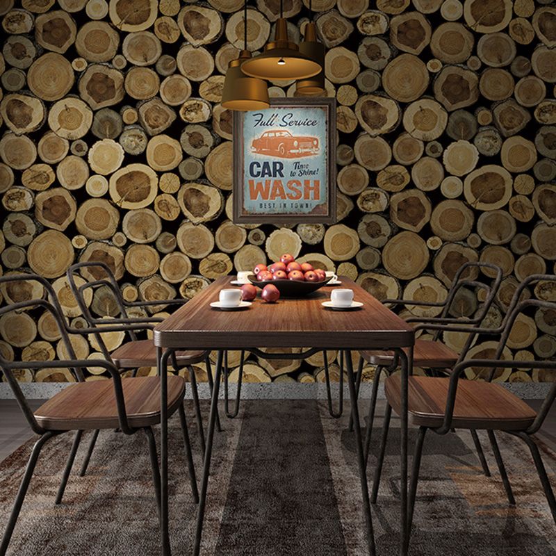 Rouleau de papier peint en bois pour décoration de café, couleur naturelle, 33 pieds x 20,5 pouces