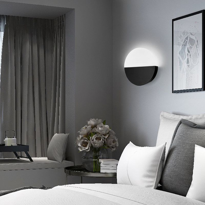 Circle Wall Light Contemporary Acrylic 1 Light Wall Mount Lighting for Bedroom