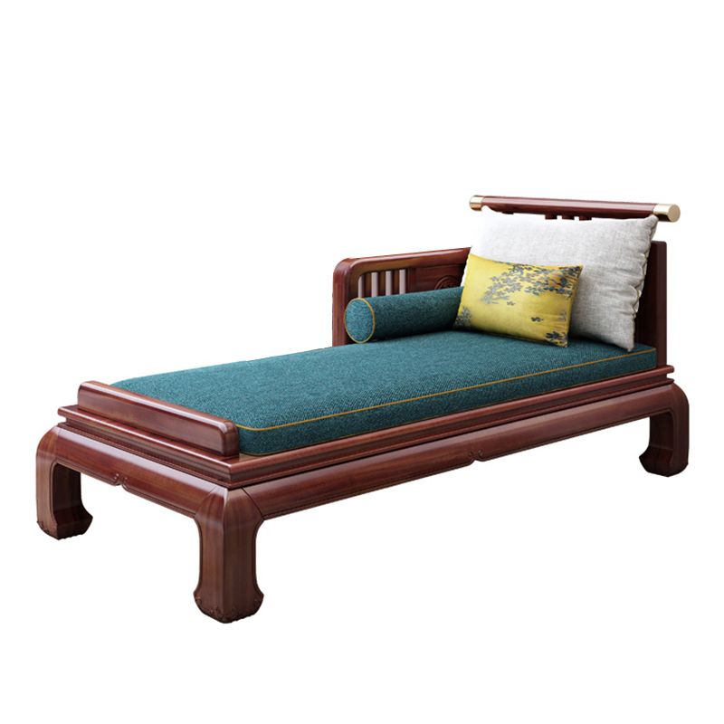 Traditional with Arms Chaise with Pillow Round Arms for Living Room
