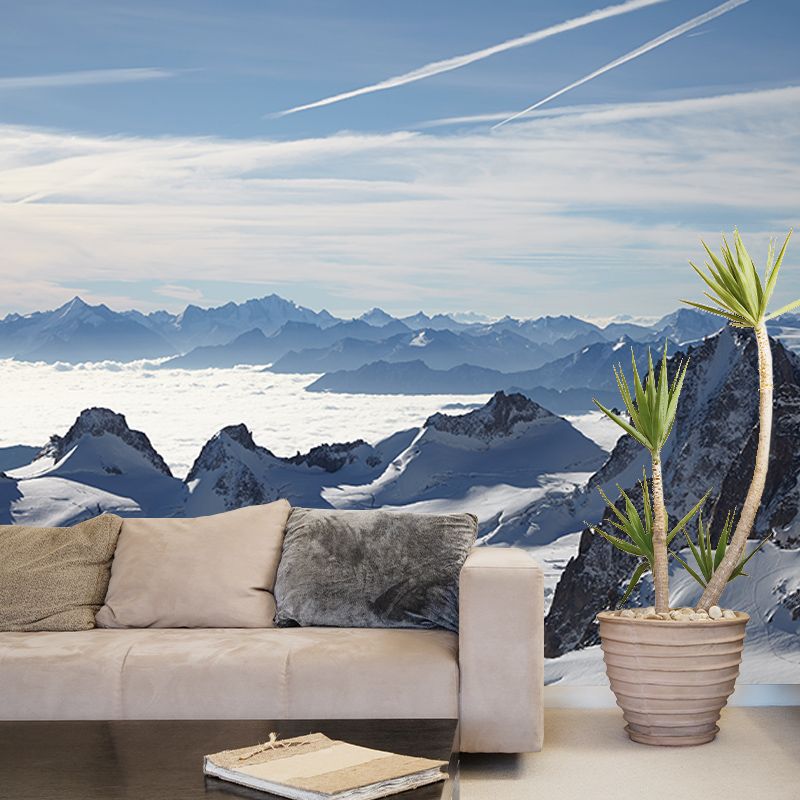 Photography Mountain Environment Friendly Mural Wall Covering for Living Room