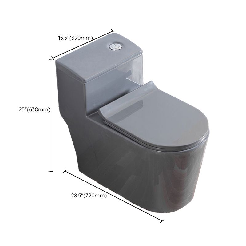 Traditional Floor Mount Flush Toilet Gray Urine Toilet for Washroom