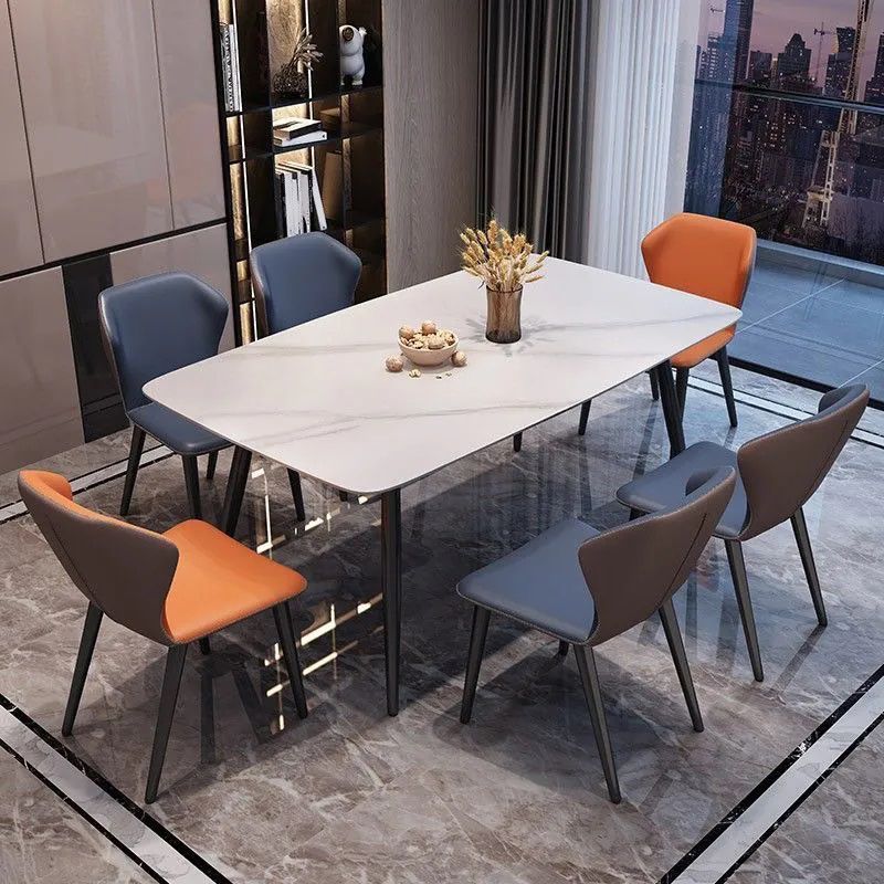 Contemporary Style Dining Table Rectangle Dining Room for Kitchen Home