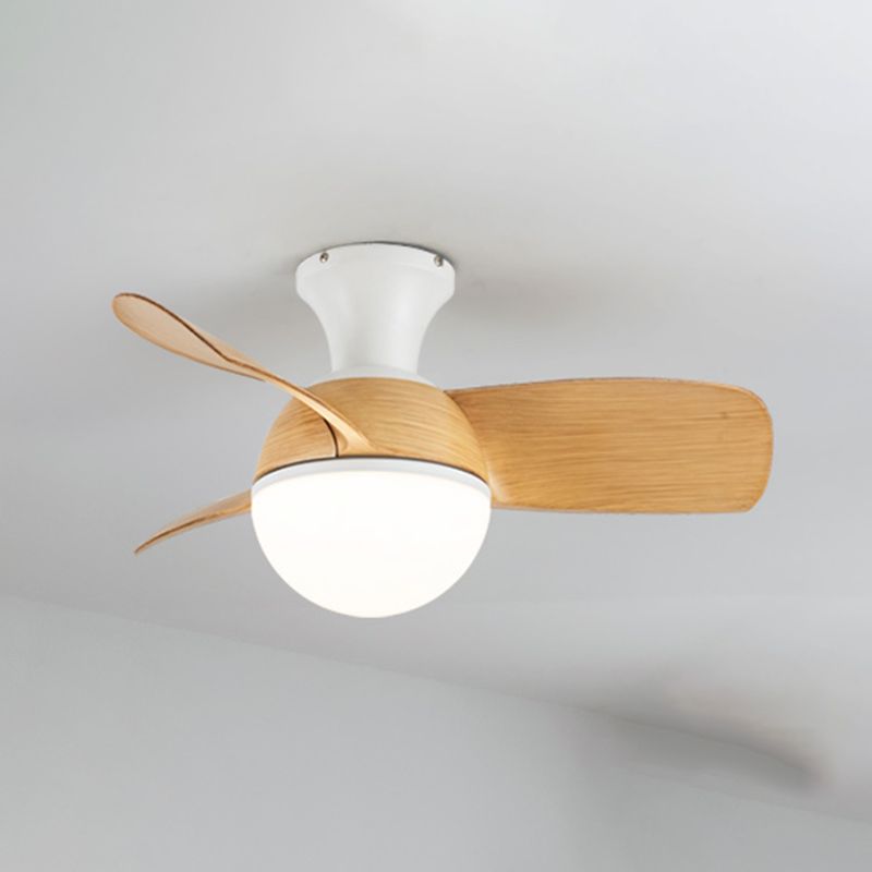 Ventilateur de plafond léger métal nordique LED Plafond monture à coucher pour chambre à coucher
