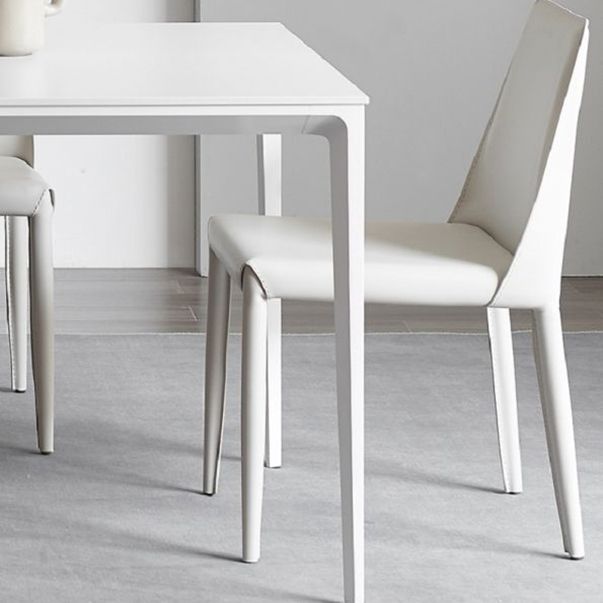 Modern 1/3/4/5/7 Pieces Furniture Sintered Stone Dining Set in White