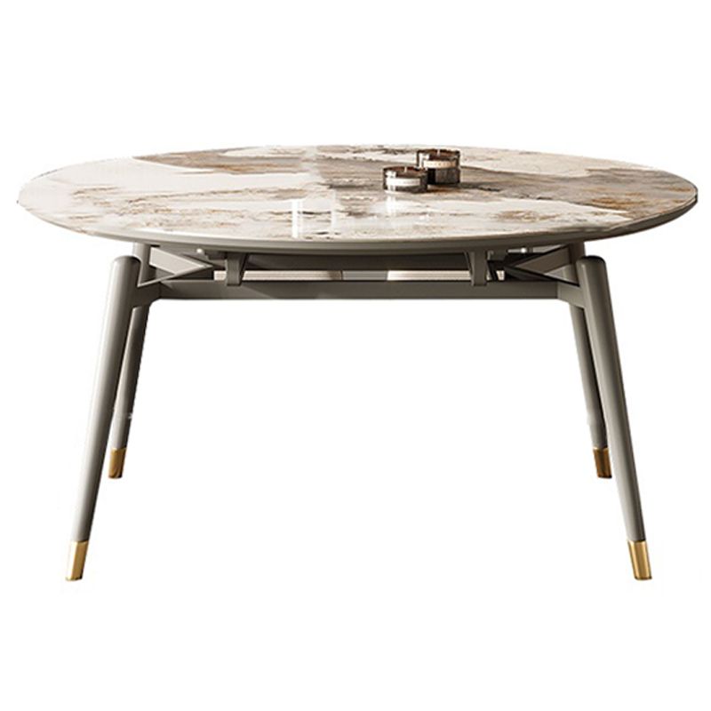 Wood Base Dining Table Contemporary Extendable Dinner Table for Home