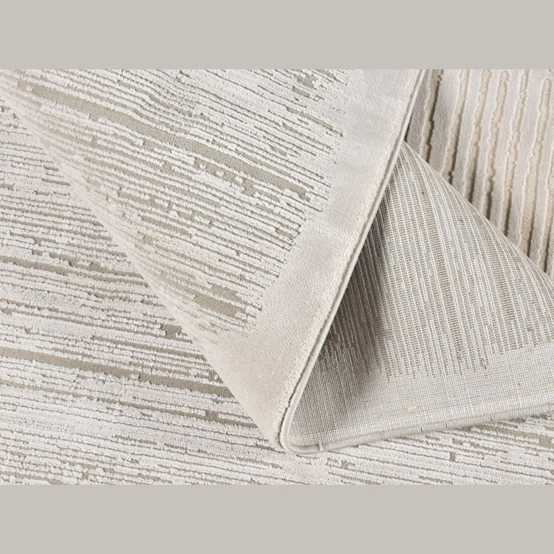 Simple Apricot Modern Rug Polyester Solid Color Area Rug Non-Slip Rug for Living Room