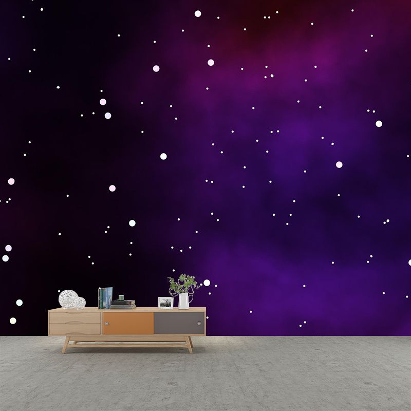 Universe Mural Wallpaper Contemporary Mildew Resistant for Living Room Decor