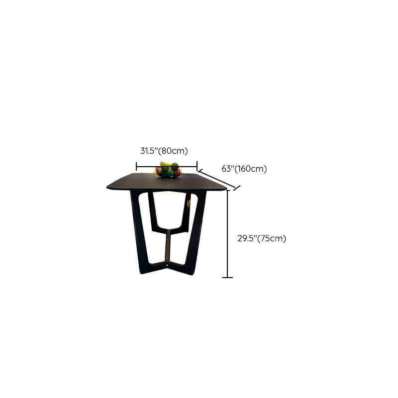 Industrial Kitchen Dinner Table Rectangle Trestle Dining Table