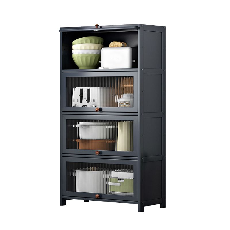 Gray Bamboo Kitchen Server Modern Dining Server for Living Room