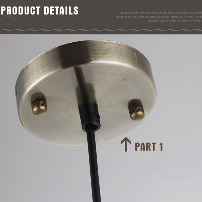 Ribbed Frosted Glass Dome Shade Hanging Light Metal Lamp Holder Bedside Lamp with 59" Adjustable Hanging Cord