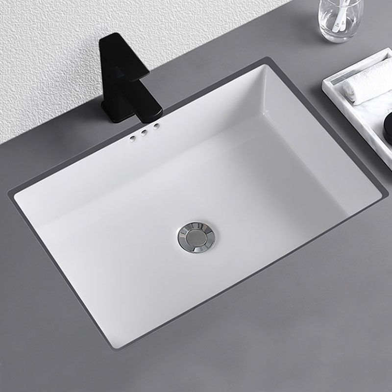 Rectangular Bathroom Sink Porcelain Modern Bathroom Sink(Not Included Faucets)