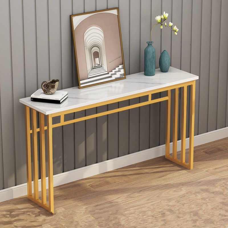 Console Table with Trestle Base Accent Table for Hall 31.5" High
