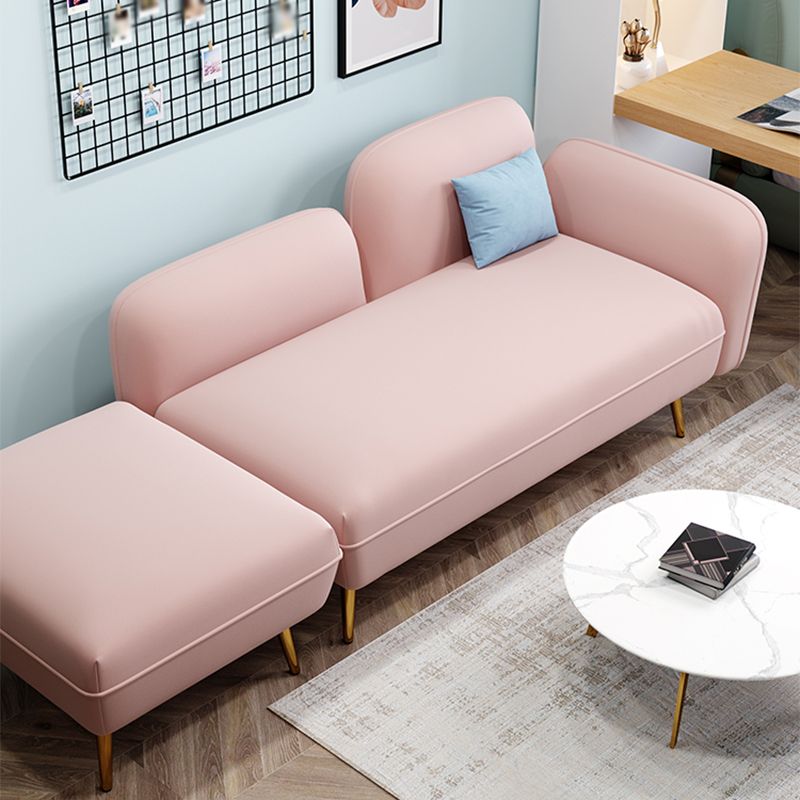 Hair Pin Legs Tight Back Square Arm Transitional Modern Loveseat for Apartment