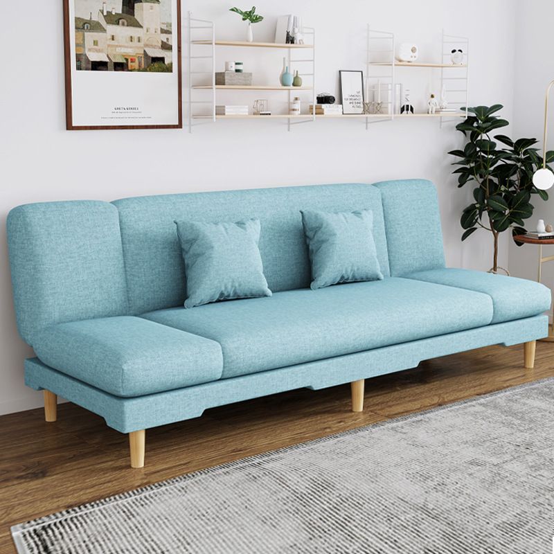 Modern Wood Legs Sofa 2/3 Seater Armless Convertible Sleeper Sofa