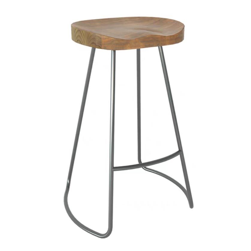 1/5 Pieces Modern Rectangular Pub Table Set Wooden Counter Table with Backless Stools