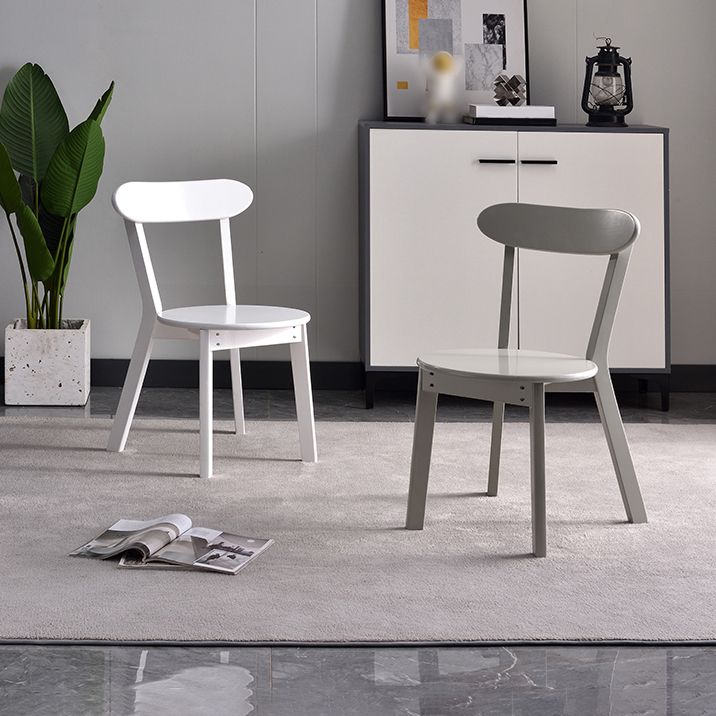 Chaises de salle à manger d'appoint en bois de style scandinave (Ensemble de 2)