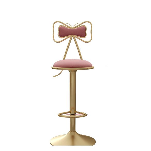 Glam Upholstered Home Stool Matte Finish Footrest Low Back Barstool