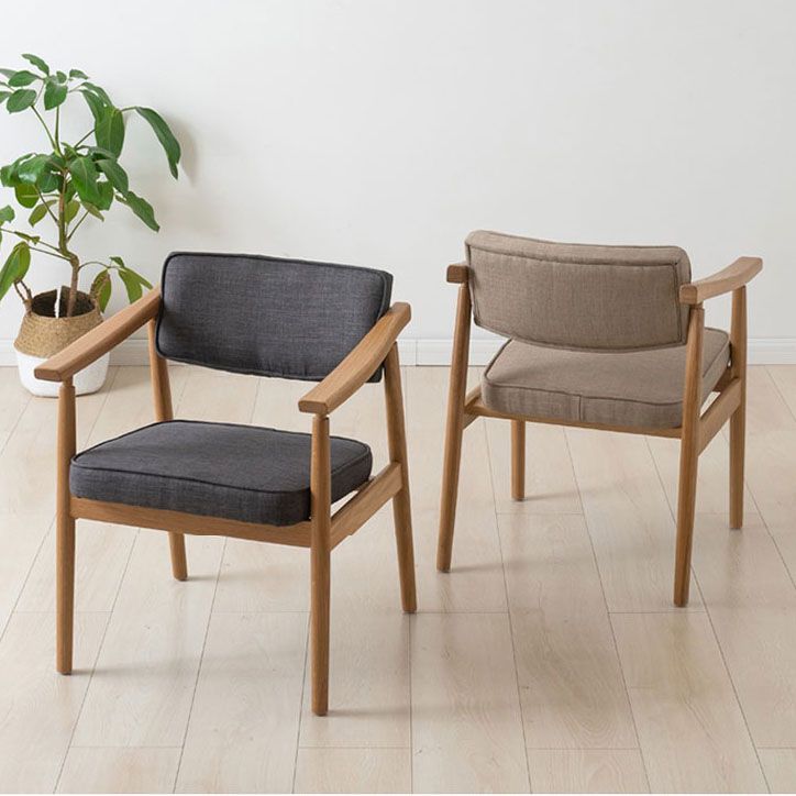 Silla de comedor de madera moderna con respaldo abierto, silla lateral de comedor individual para uso doméstico