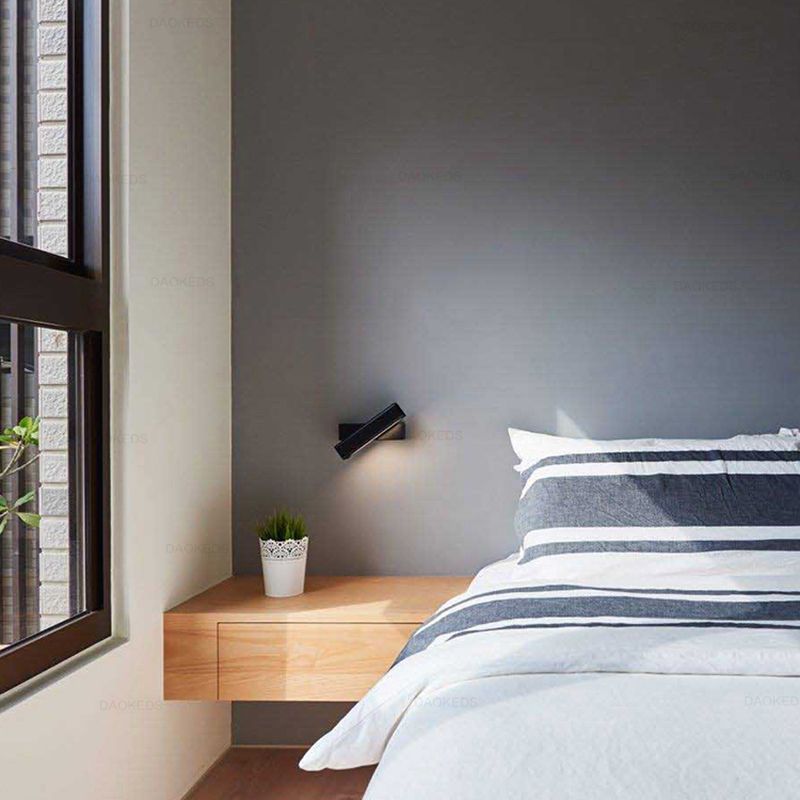 Modern Style Wall Mounted Lighting 1-Light Metal Wall Lamp for Bedroom