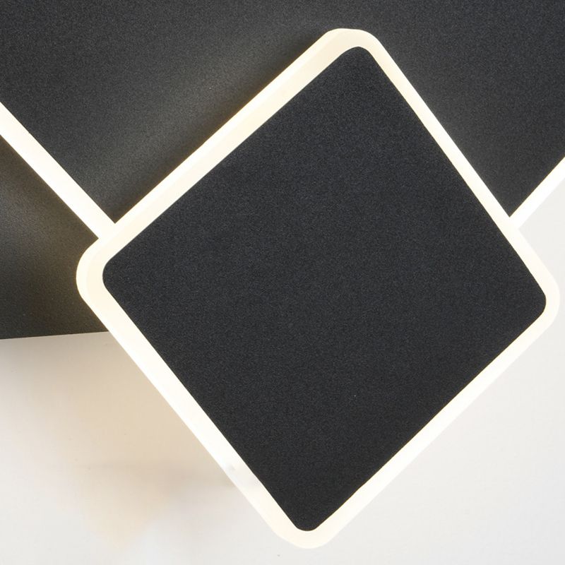 Nordic Style Metal Wall Light Geometric Rotatable LED Wall Sconce for Bedroom