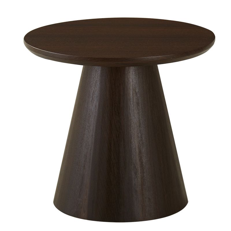 French Country Style Round Old Solid Wood Table with Pedestal Base Coffee Table
