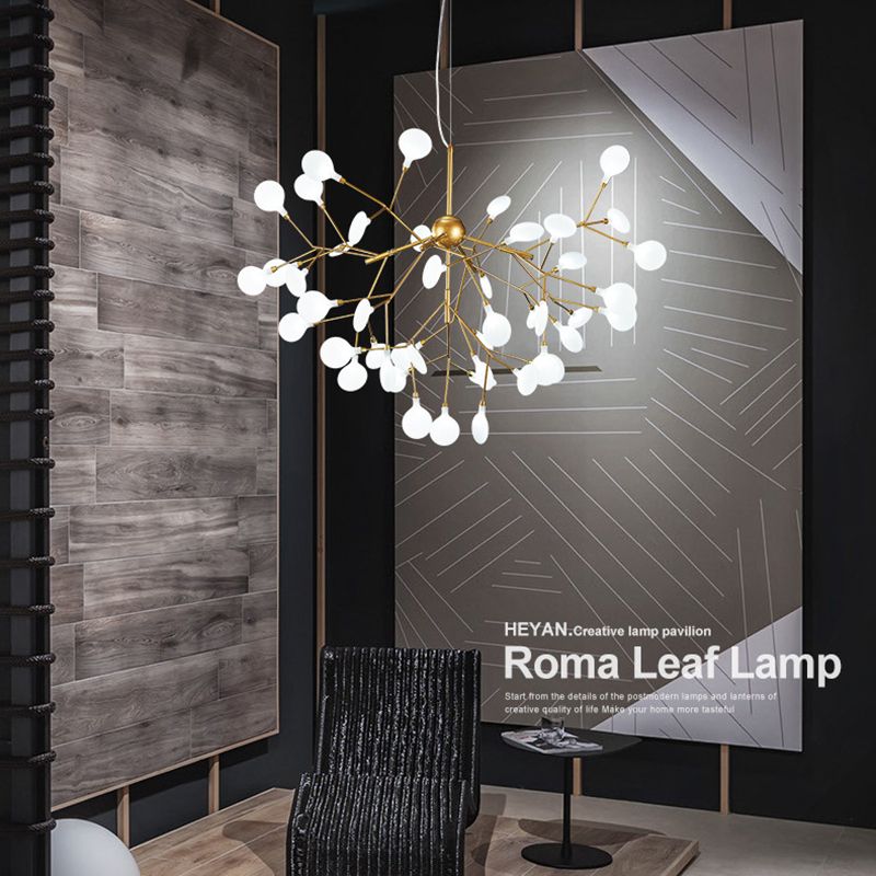 Modern Glowworm Chandelier Light Fixtures Multi-Head Suspension Pendant Lamps