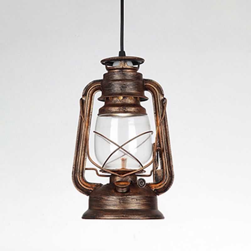Nautical Style Kerosene Lamp Shaped 1 Head Hanging Light Metal Pendant Lamp
