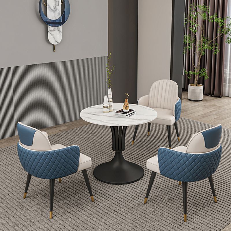 Modern Style Dining Table Round Sintered Stone Table for Dining Room