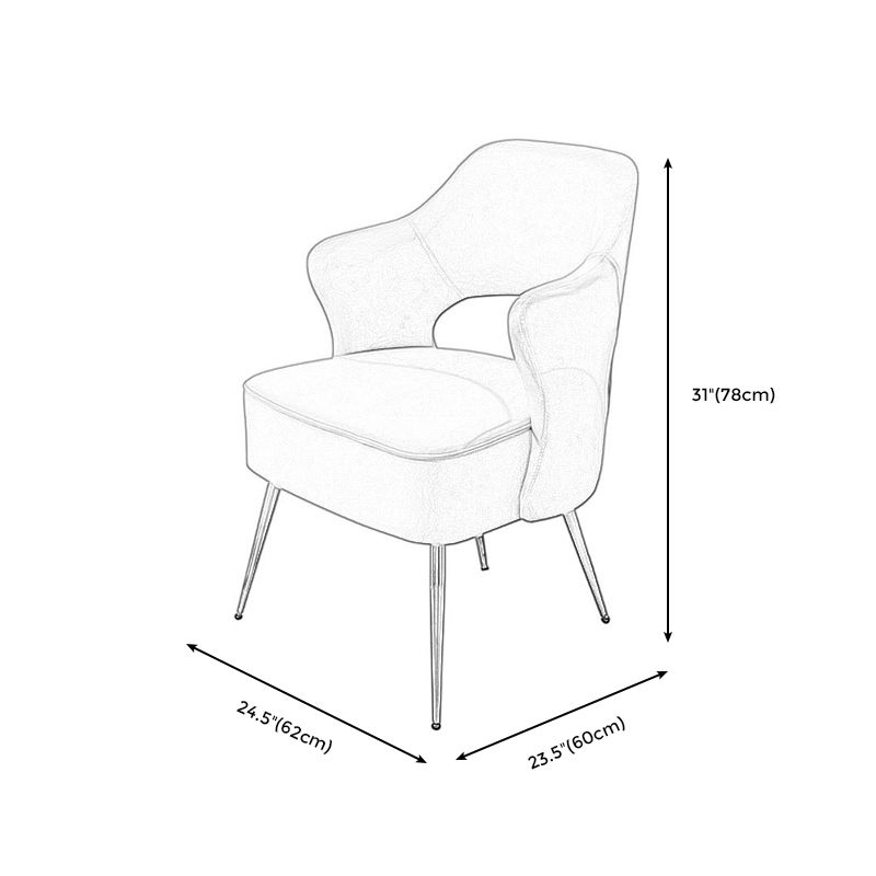 Arms Included Chair 24.4" L x 23.6" W x 30.7" H Chair for Living Room