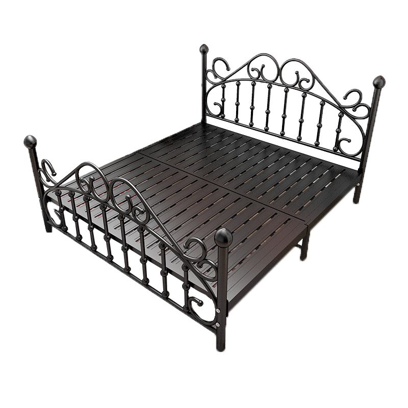 Contemporary Style Standard Bed Metal Bed Frame with Headboard