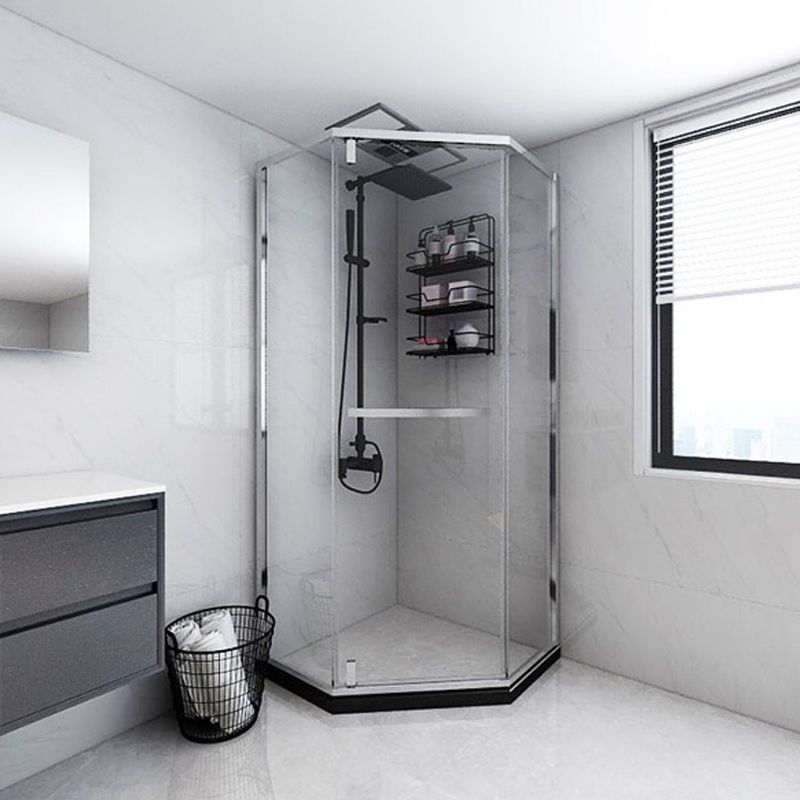 Neo-Angle 304 Stainless Steel Shower Enclosure with Single Door Handle