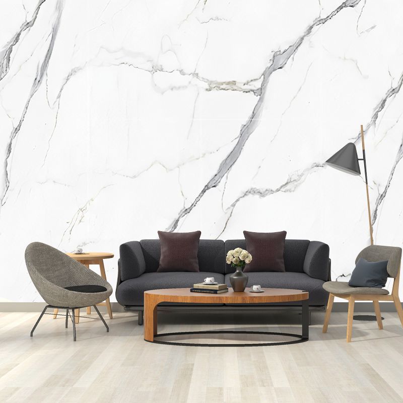 Decorative Marble Look Mural Wallpaper Extra Large Contemporary Wall Art for Living Room