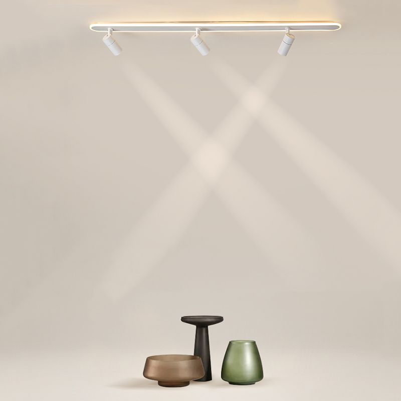 Montage encastré linéaire en aluminium, nouveau luminaire monté au plafond blanc moderne avec projecteur