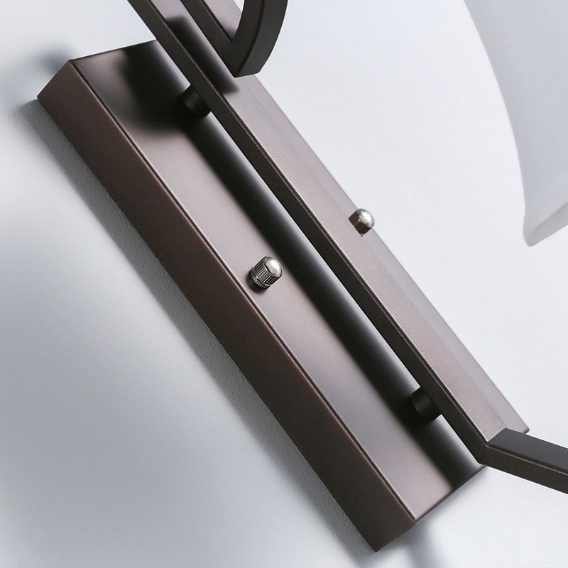 Black 1 Bulb Wall Sconce Lighting Contemporary Fabric Bell Shade Wall Mounted Light Fixture for Foyer