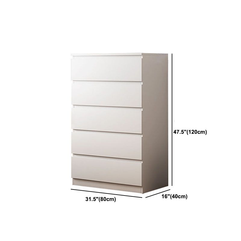 Bedroom Storage Chest Dresser Modern Style White Storage Chest with Drawers
