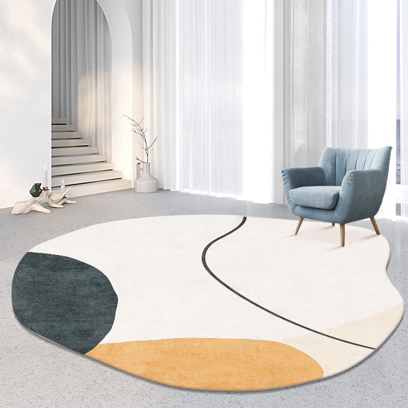Kleurrijk modern vloerkleed kleurblok polyester gebied tapijt anti-slip gemakkelijke tapijten voor huisdecoratie