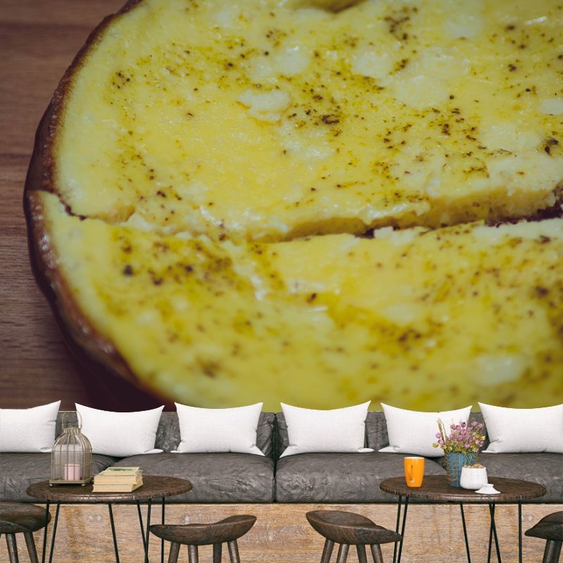 Tasty Dessert Mural Wallpaper Contemporary Wall Covering for Dessert Shop