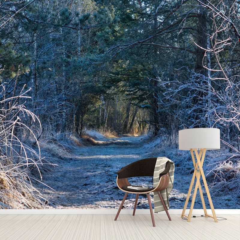 Soft Color 3D Art Illusion Mural Wallpaper Moisture Resistant for Reading Room