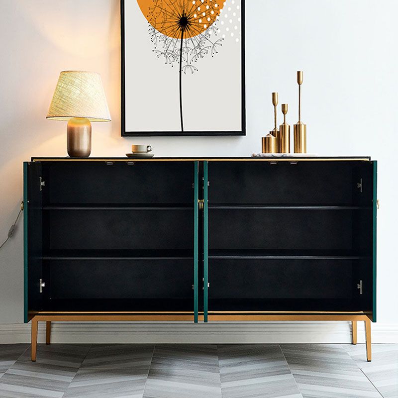 Glam Style Engineered Wood Buffet Table 15.7" Wide Sideboard Cabinet