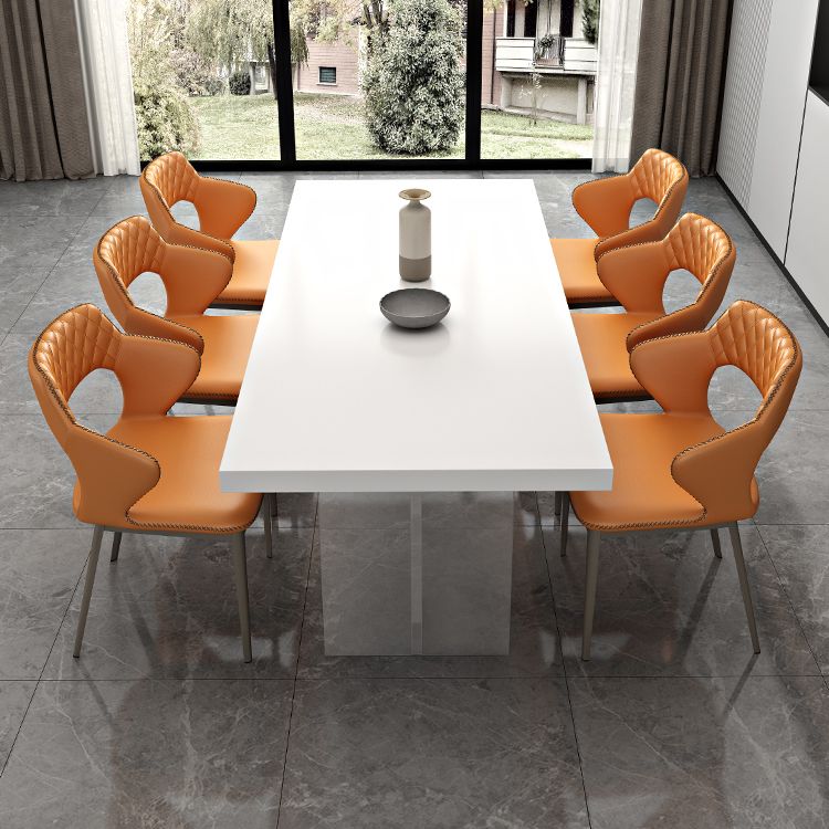 Mesa de comedor de piedra sinterizada acrílica contemporánea para la cocina para la cocina